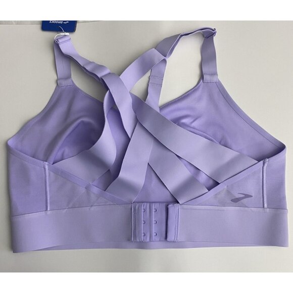 Brooks 36DD/E Run Drive Interlace Violet Dash Sports Bra Compression Woven - Picture 6 of 10